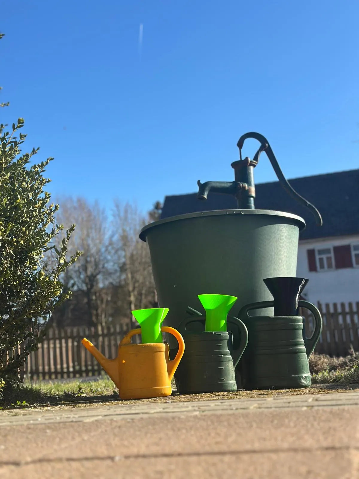 Gießkannentrichter für 10l/5l/3l Gießkanne Garten Zubehör für den Sommer / Praktische Einfüllhilfe für Gartenfreunde / Grün /Schwarz/Weiß