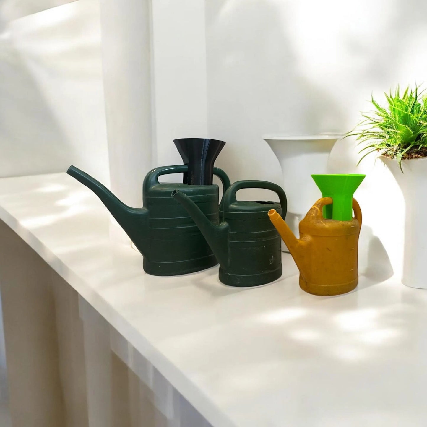 Gießkannentrichter für 10l/5l/3l Gießkanne Garten Zubehör für den Sommer / Praktische Einfüllhilfe für Gartenfreunde / Grün /Schwarz/Weiß