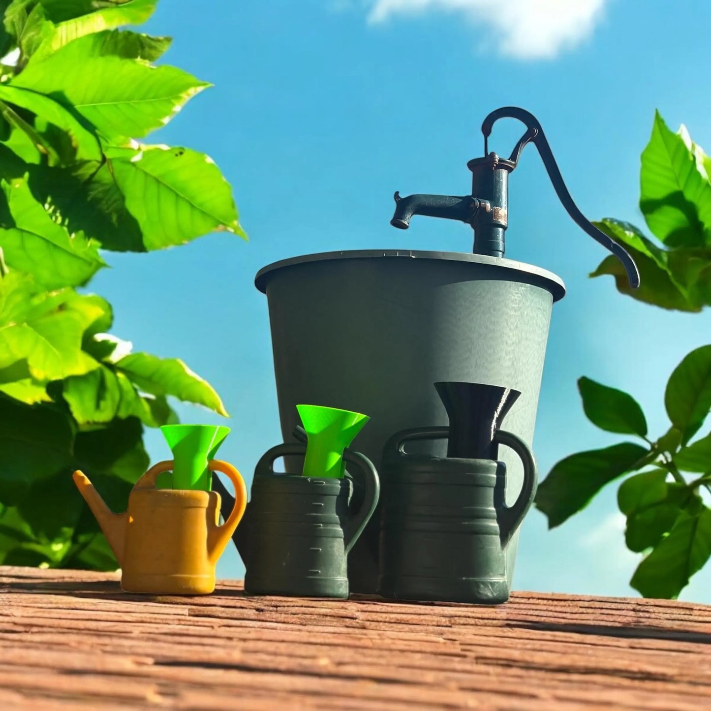 Gießkannentrichter für 10l/5l/3l Gießkanne Garten Zubehör für den Sommer / Praktische Einfüllhilfe für Gartenfreunde / Grün /Schwarz/Weiß